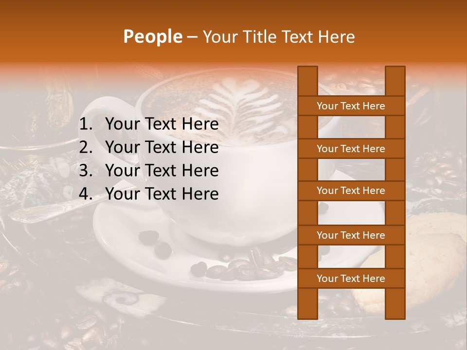 Milch Kaffeekreation Kaffeebohne PowerPoint Template