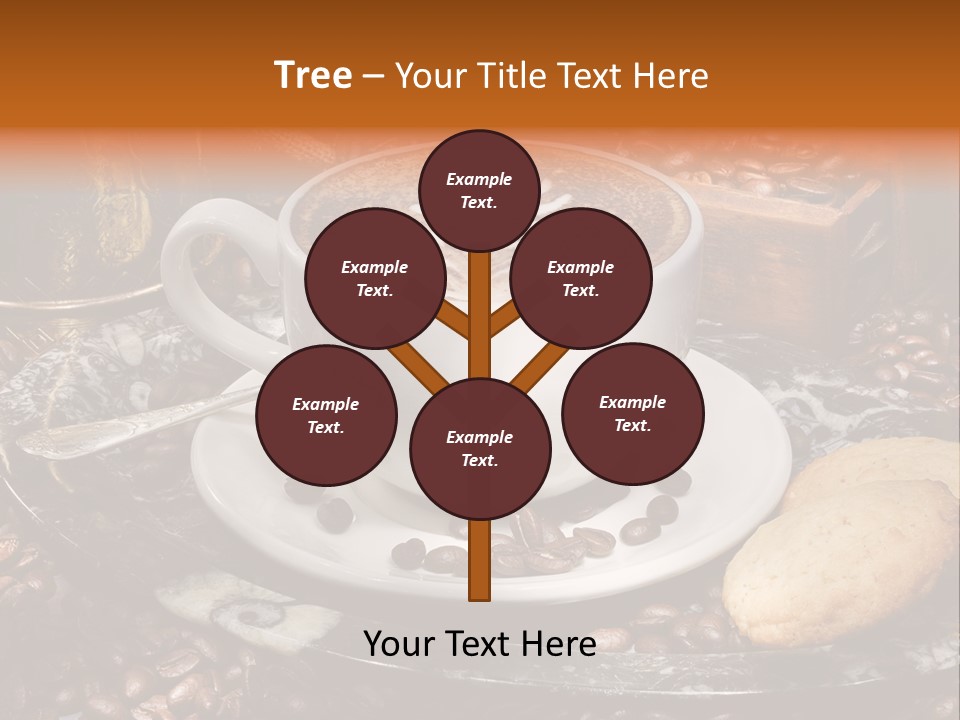 Milch Kaffeekreation Kaffeebohne PowerPoint Template