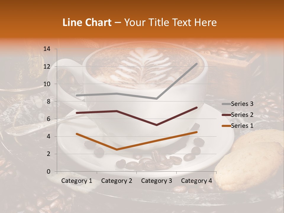 Milch Kaffeekreation Kaffeebohne PowerPoint Template