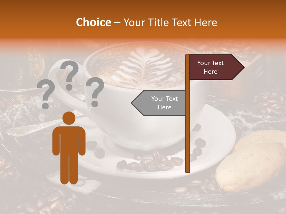 Milch Kaffeekreation Kaffeebohne PowerPoint Template