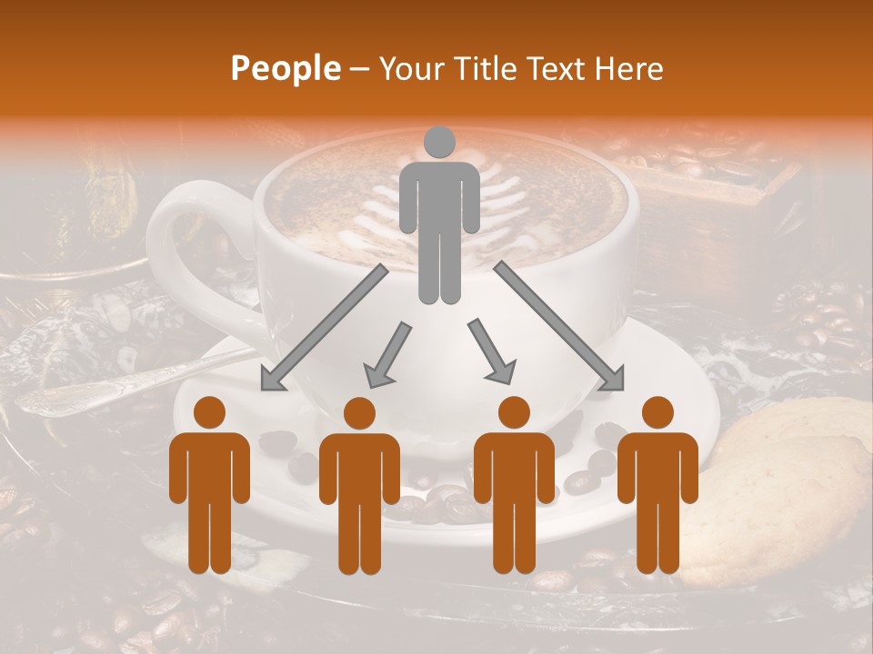 Milch Kaffeekreation Kaffeebohne PowerPoint Template