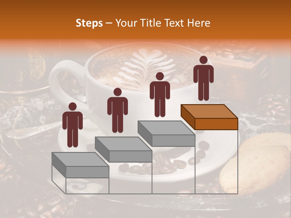 Milch Kaffeekreation Kaffeebohne PowerPoint Template