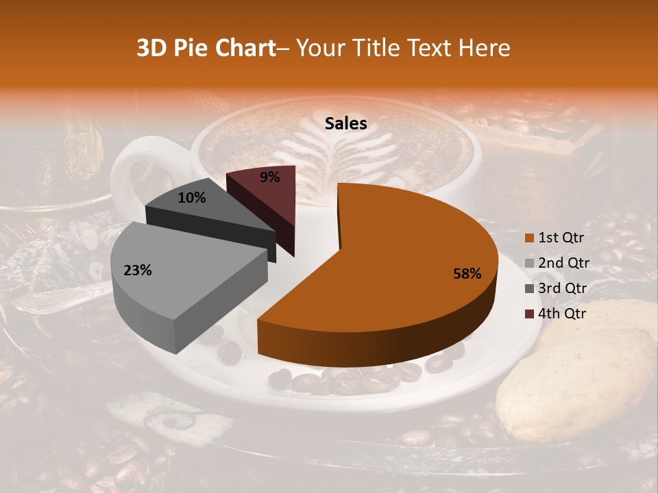 Milch Kaffeekreation Kaffeebohne PowerPoint Template