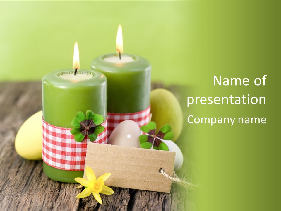 Bunte Eier Holz Landleben PowerPoint Template