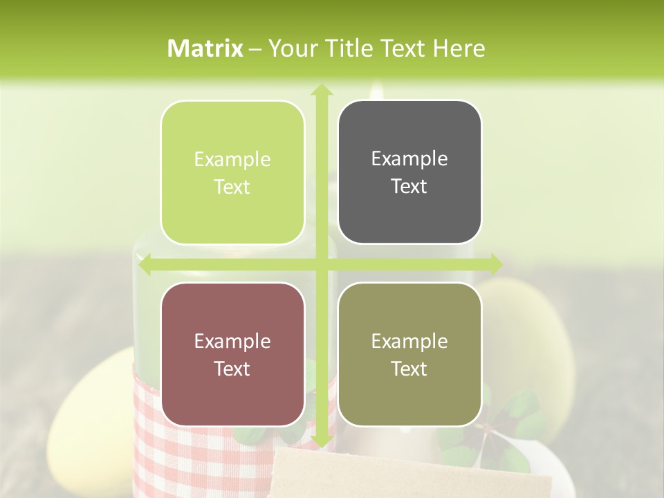 Bunte Eier Holz Landleben PowerPoint Template