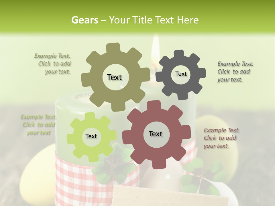 Bunte Eier Holz Landleben PowerPoint Template