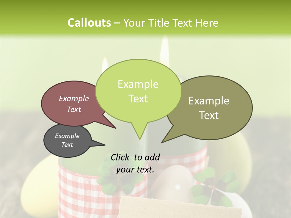 Bunte Eier Holz Landleben PowerPoint Template