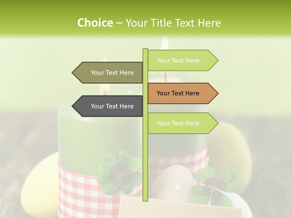 Bunte Eier Holz Landleben PowerPoint Template