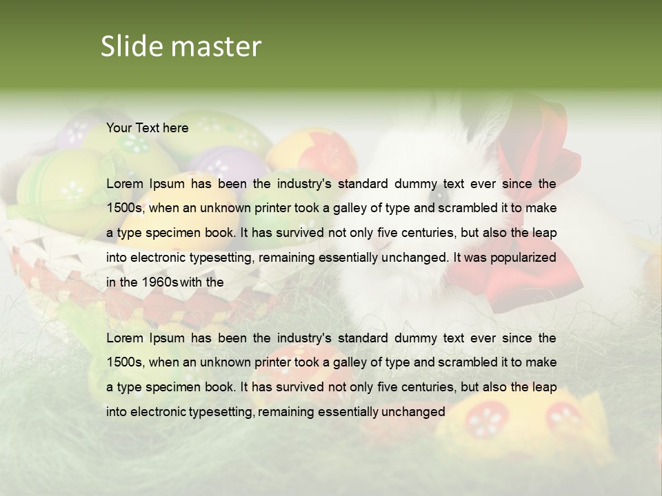 Rabbit Furry Rattan PowerPoint Template