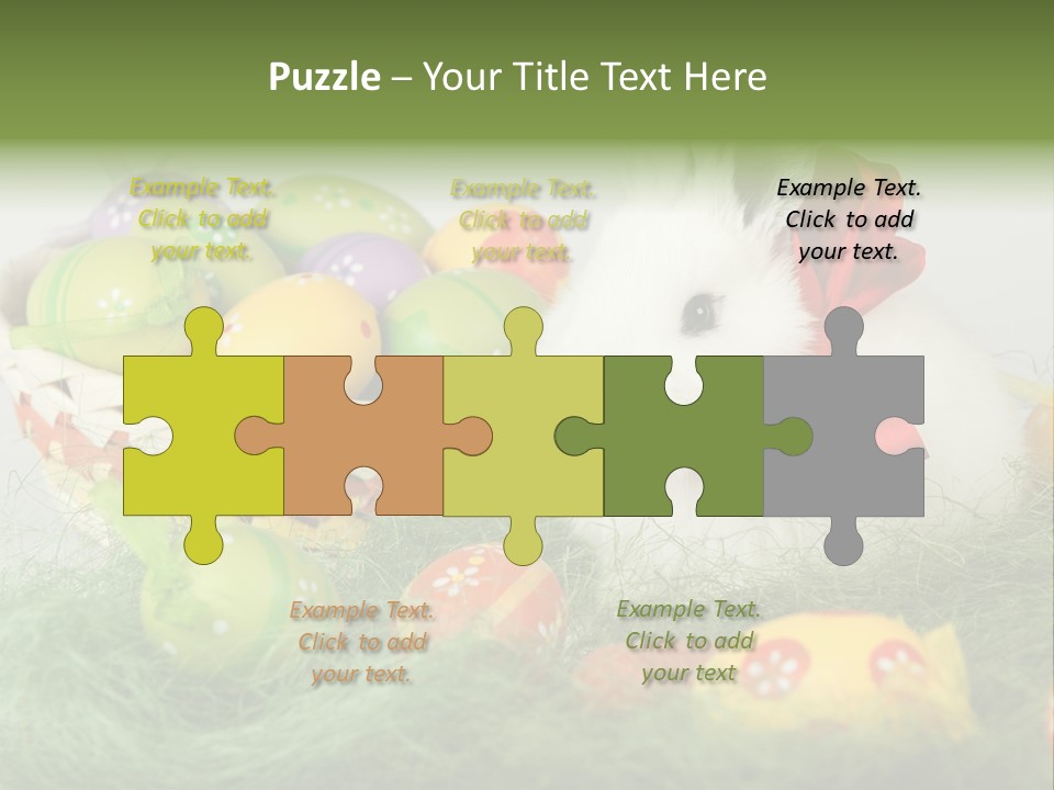 Rabbit Furry Rattan PowerPoint Template