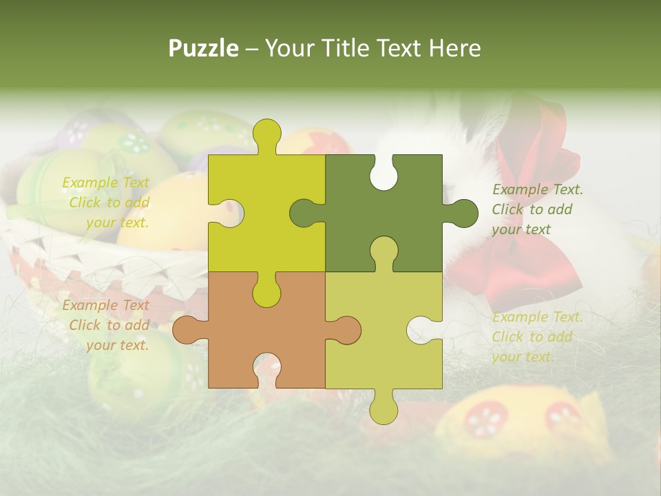 Rabbit Furry Rattan PowerPoint Template