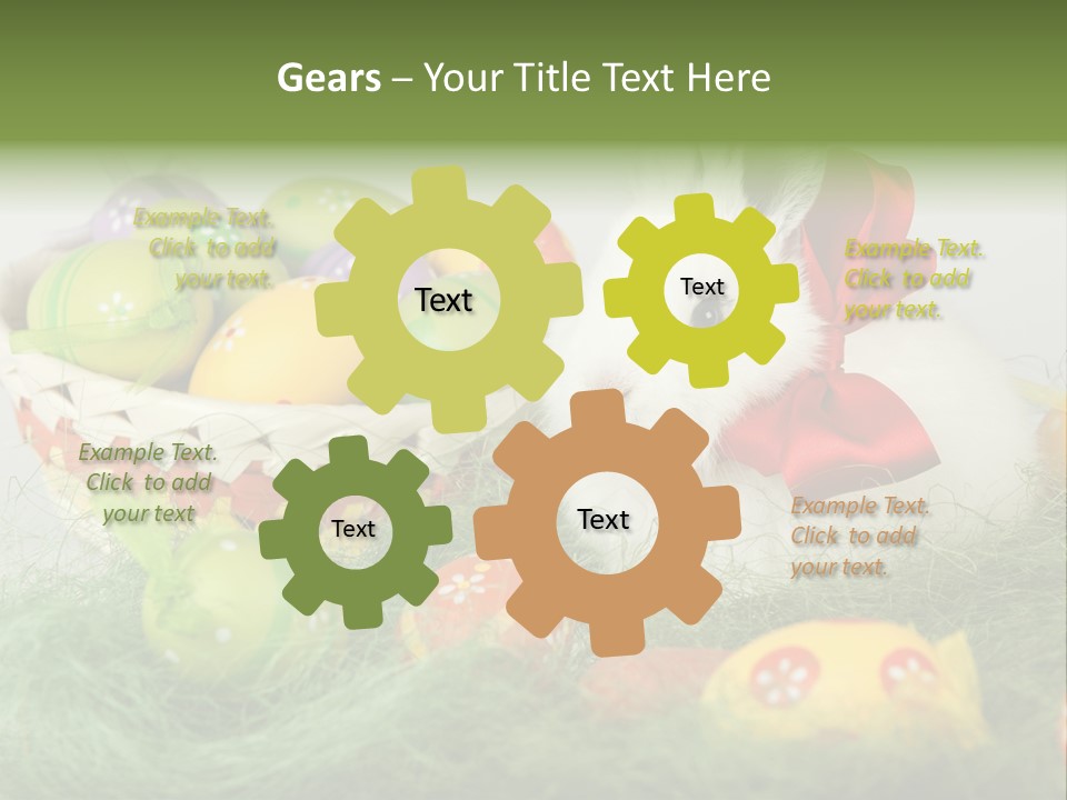 Rabbit Furry Rattan PowerPoint Template