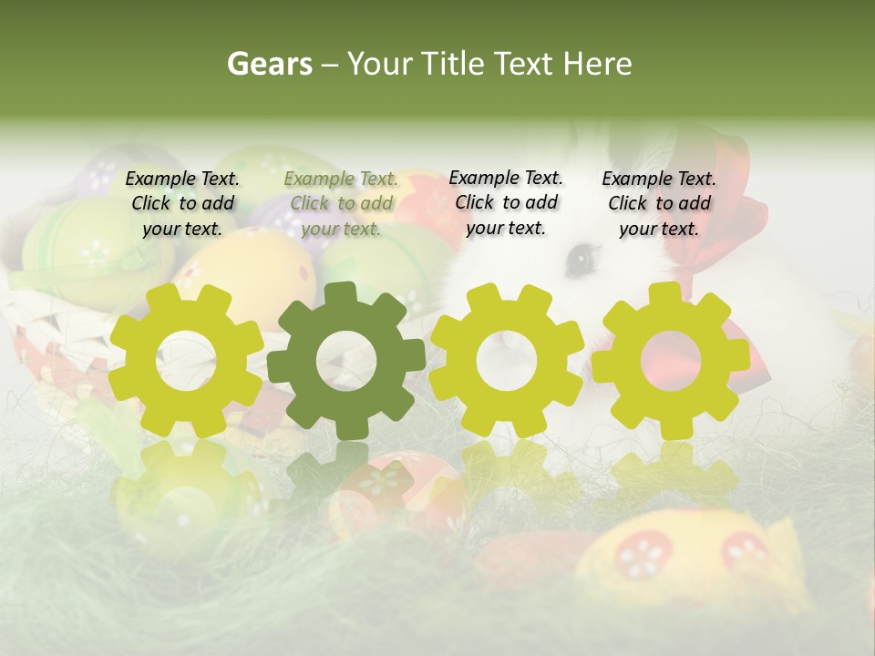 Rabbit Furry Rattan PowerPoint Template