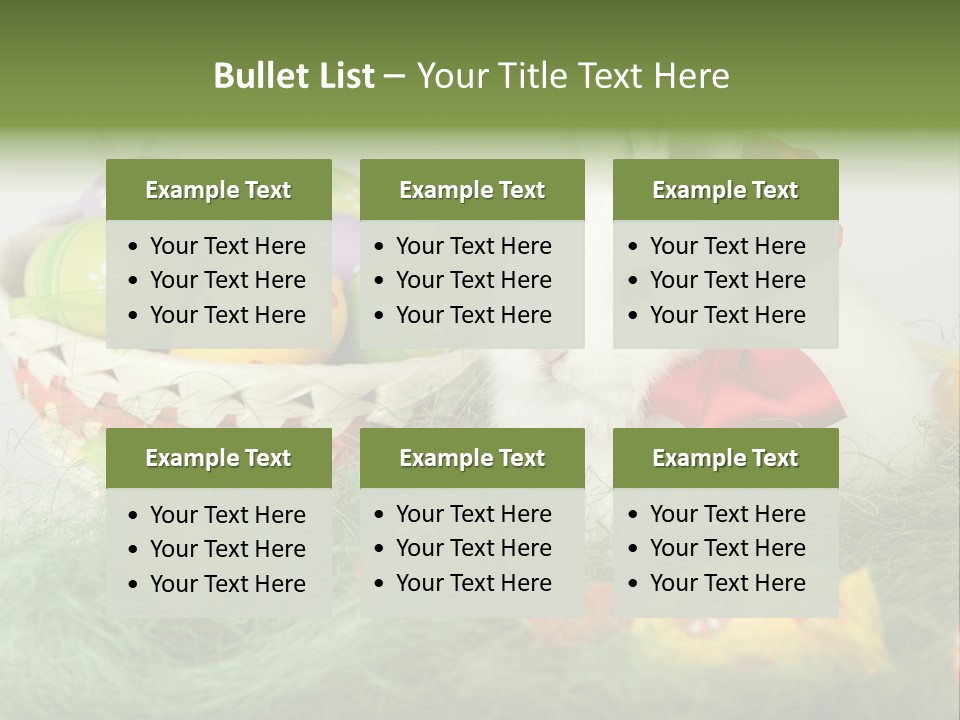 Rabbit Furry Rattan PowerPoint Template