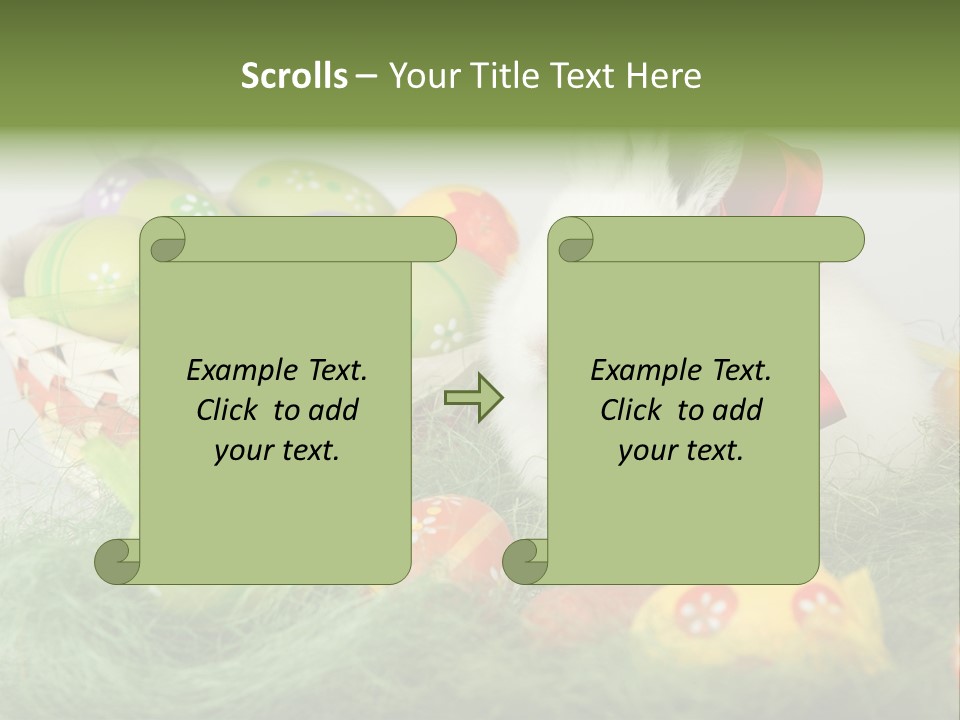 Rabbit Furry Rattan PowerPoint Template