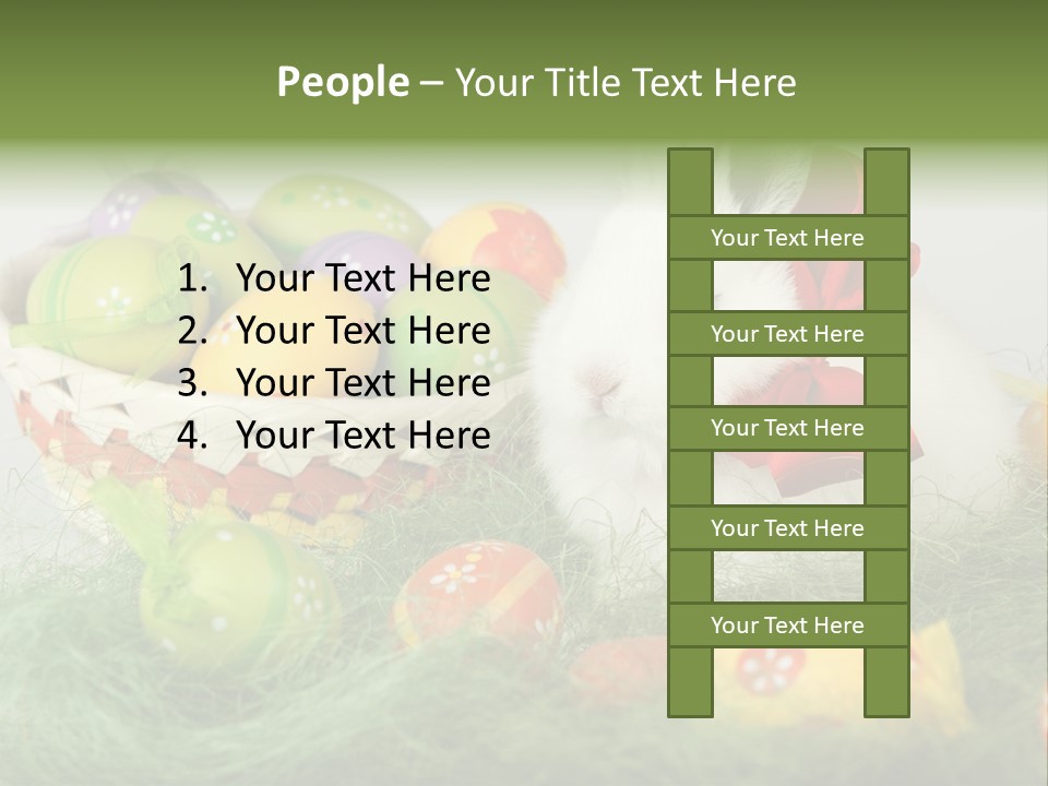 Rabbit Furry Rattan PowerPoint Template