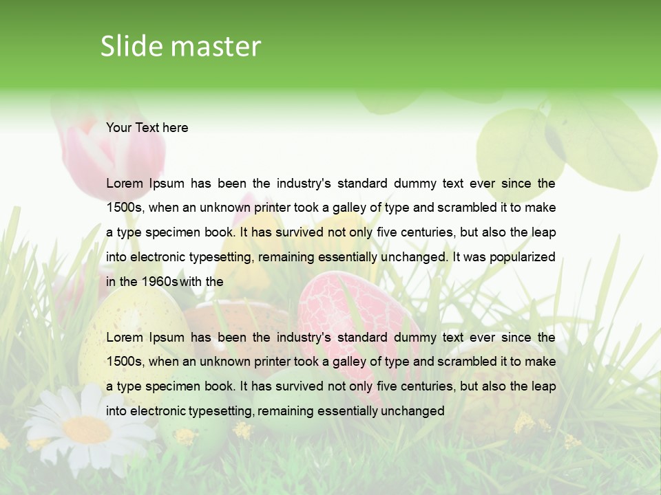 Drau Blumen Bunte PowerPoint Template