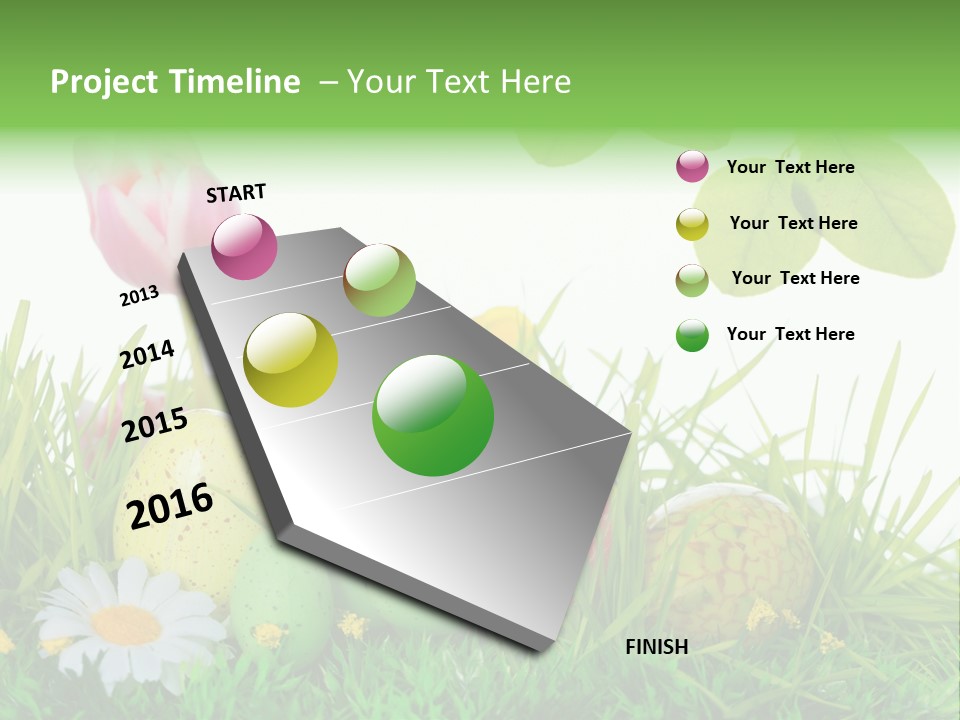 Drau Blumen Bunte PowerPoint Template