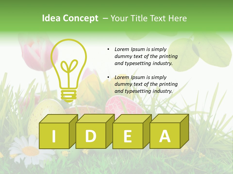 Drau Blumen Bunte PowerPoint Template