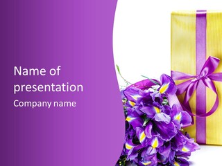 Ribbon Bow Present PowerPoint Template