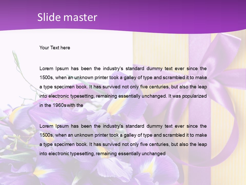 Ribbon Bow Present PowerPoint Template