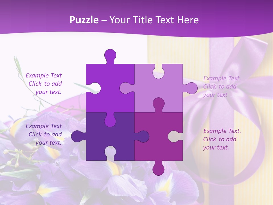 Ribbon Bow Present PowerPoint Template