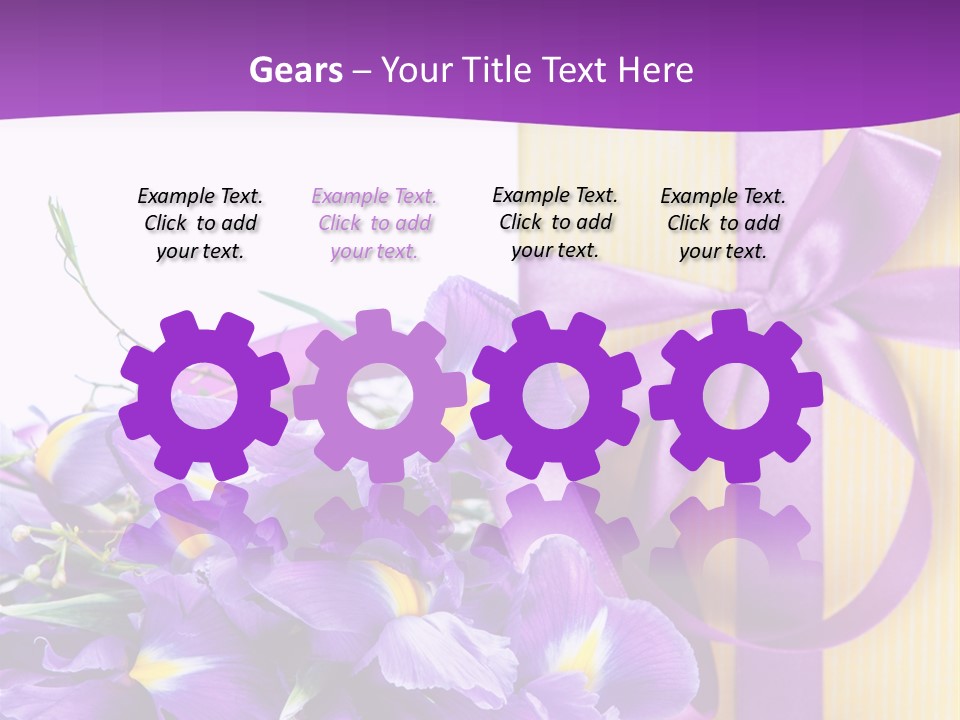 Ribbon Bow Present PowerPoint Template