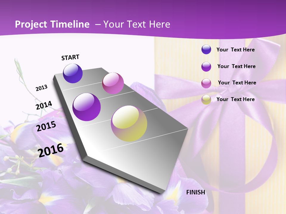 Ribbon Bow Present PowerPoint Template