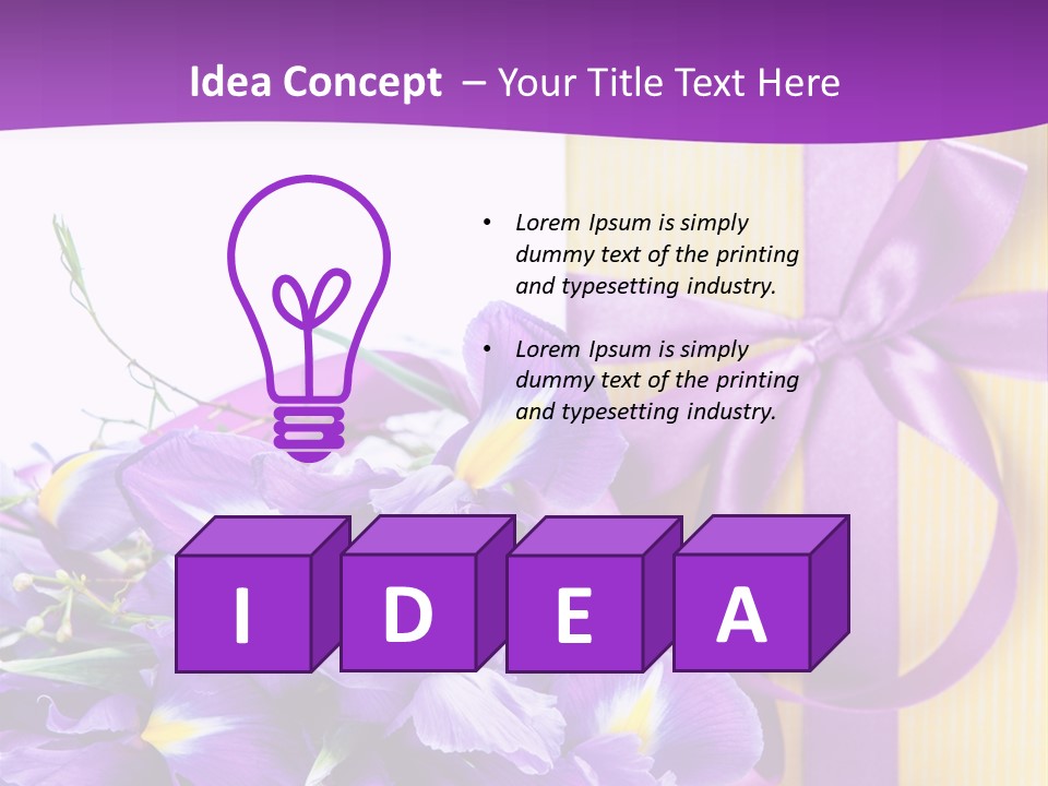 Ribbon Bow Present PowerPoint Template