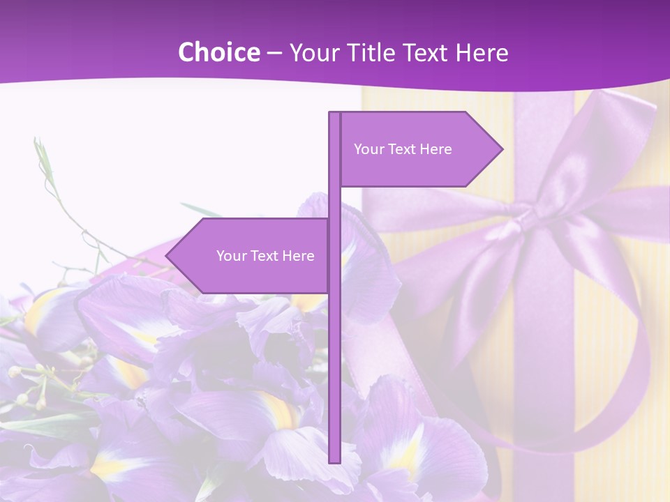 Ribbon Bow Present PowerPoint Template