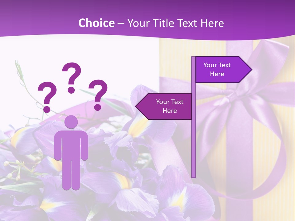 Ribbon Bow Present PowerPoint Template