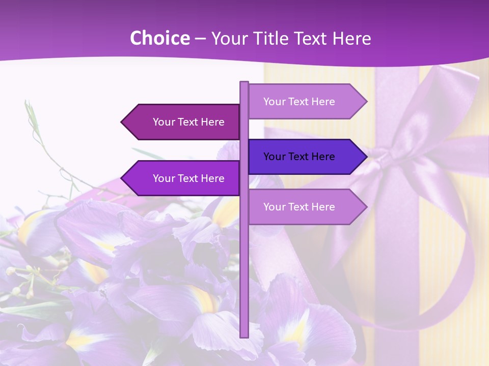 Ribbon Bow Present PowerPoint Template