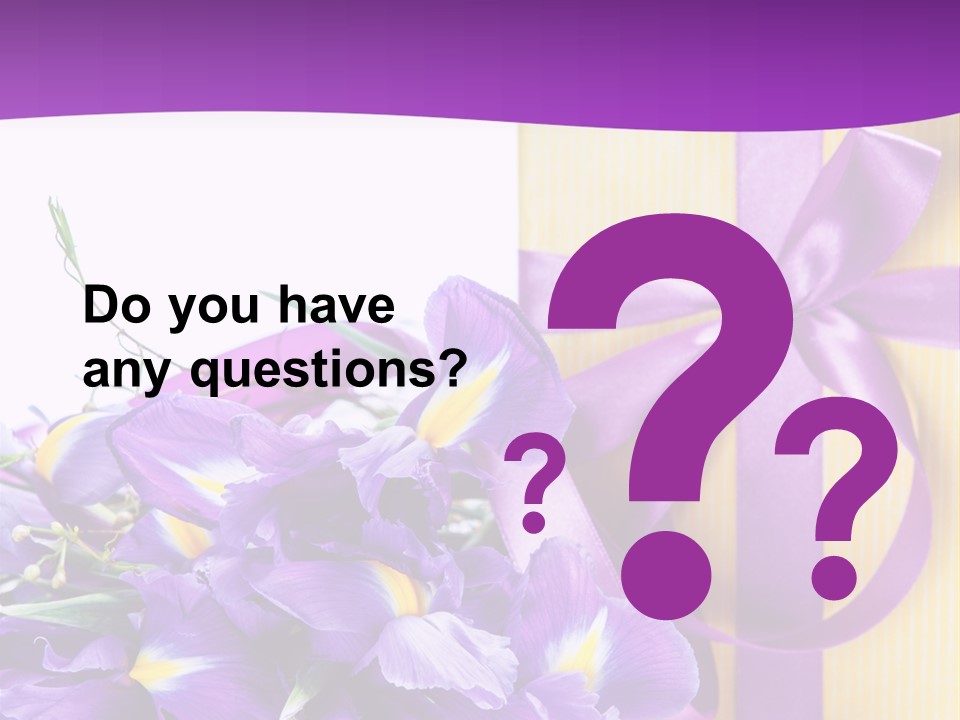 Ribbon Bow Present PowerPoint Template