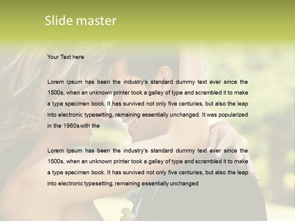 Smiling Looking Person PowerPoint Template