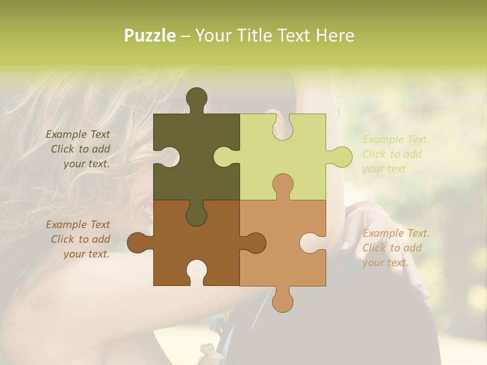 Smiling Looking Person PowerPoint Template