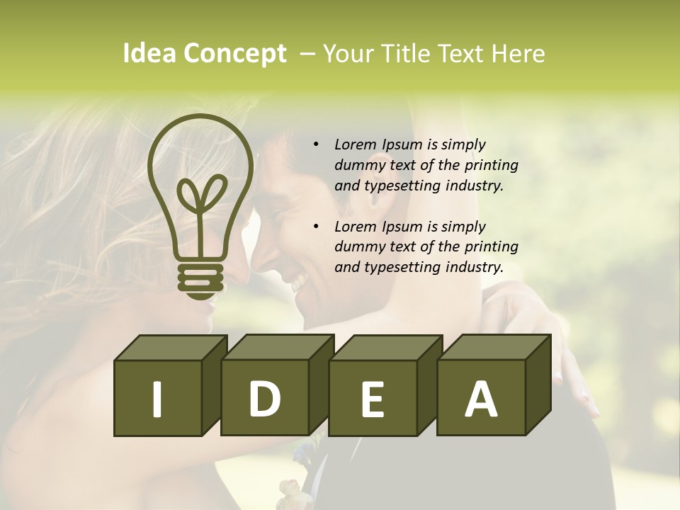 Smiling Looking Person PowerPoint Template