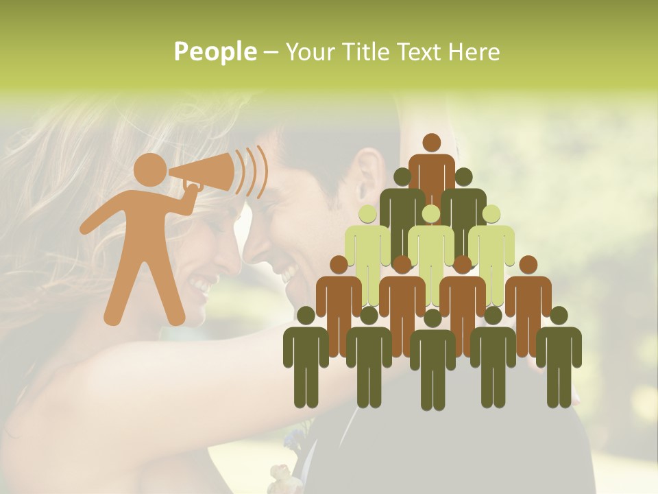 Smiling Looking Person PowerPoint Template