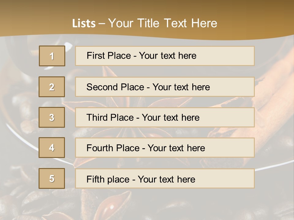 Moka Grains De Caf Bistro PowerPoint Template