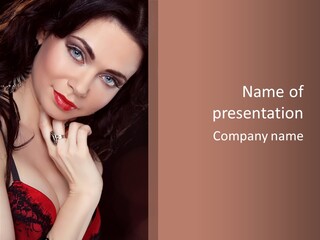 Looking Seductive Wear PowerPoint Template