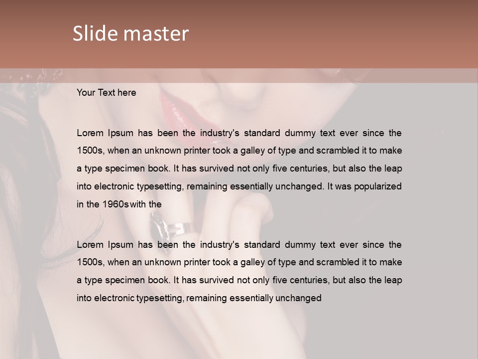 Looking Seductive Wear PowerPoint Template