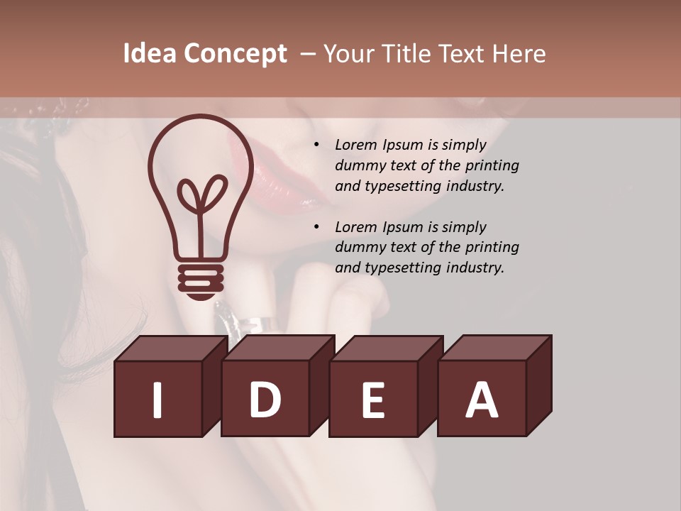 Looking Seductive Wear PowerPoint Template