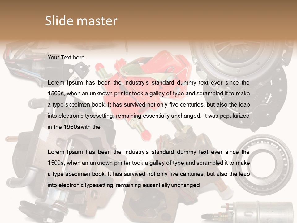 White Background Vehicle Car PowerPoint Template