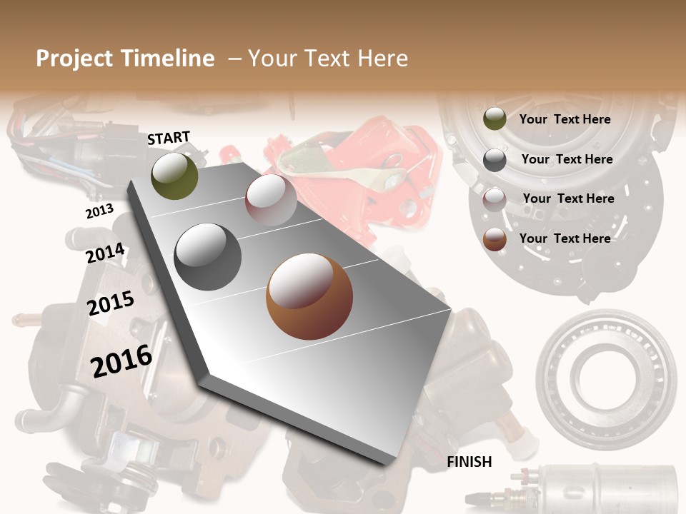 White Background Vehicle Car PowerPoint Template