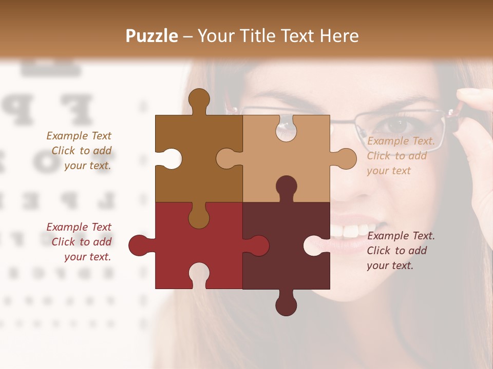 Specs Cheerful Female PowerPoint Template