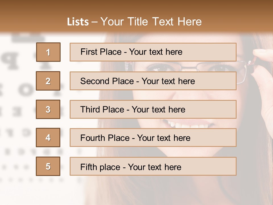 Specs Cheerful Female PowerPoint Template