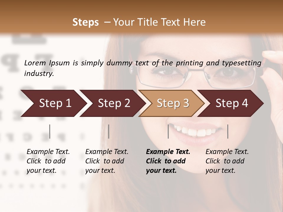 Specs Cheerful Female PowerPoint Template