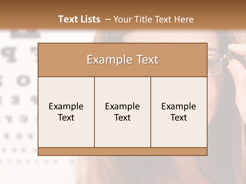 Specs Cheerful Female PowerPoint Template