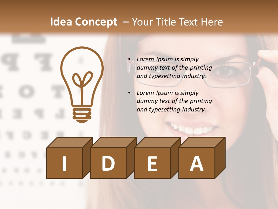 Specs Cheerful Female PowerPoint Template