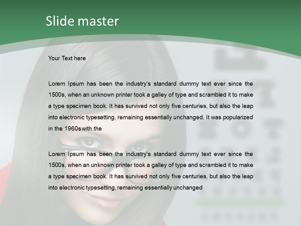 Lifestyle Looking At Camera Visual PowerPoint Template