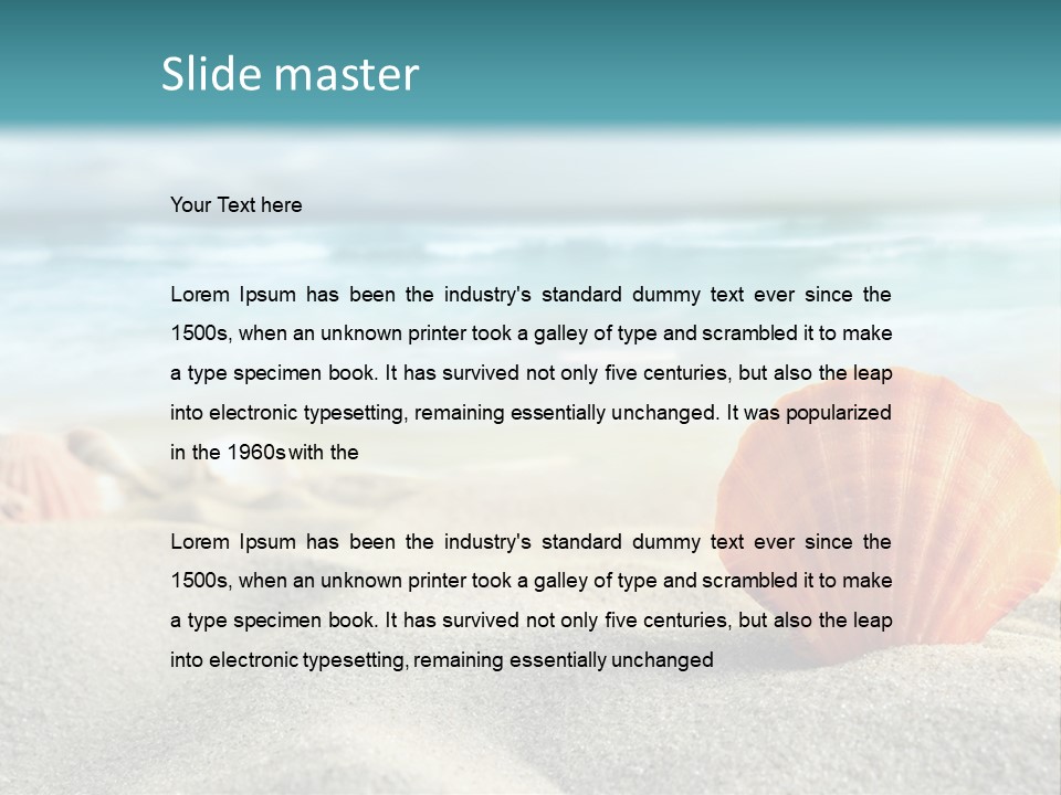 Blue Relaxation Ocean PowerPoint Template